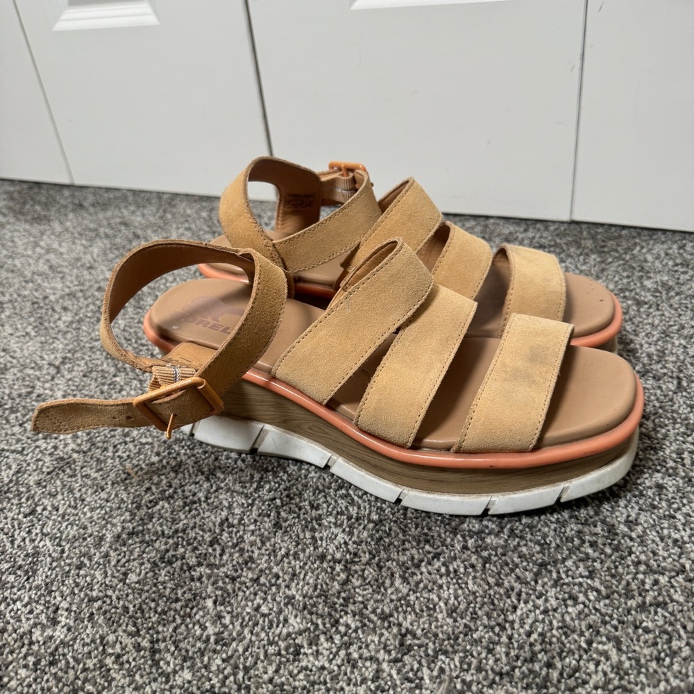 Sorel Joanie III Ankle Strap Wedge Sandals Woman’s 9 Casual Comfortable - Picture 2 of 11